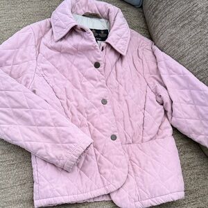 Barbour Pink Quilted Barn Jacket Girls sz M